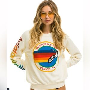 Aviator Nation Sweatshirt - Vintage White